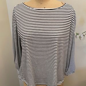 14th & Union black & white stripe top